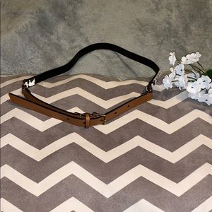 Banana Republic belt, size small, tan/black/white